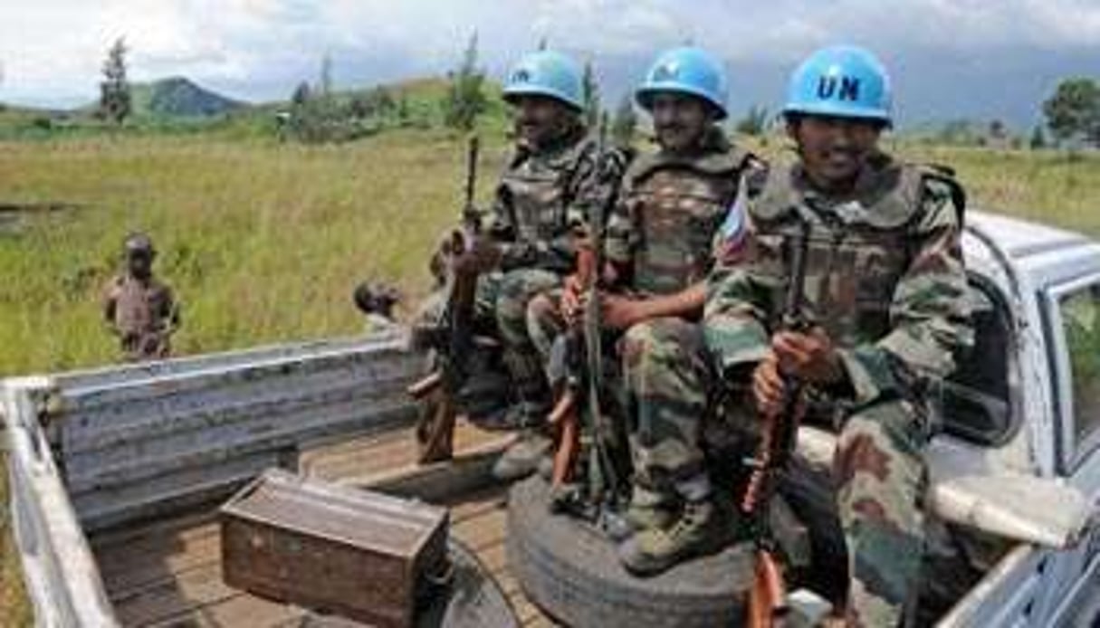 Des soldats de la Monuc, la force de paix de l’ONU en RD Congo, le 6 décembre 2008 © AFP