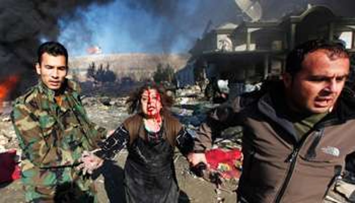 Après un attentat à la bombe, le 15 décembre 2009, à Kaboul. © Reuters