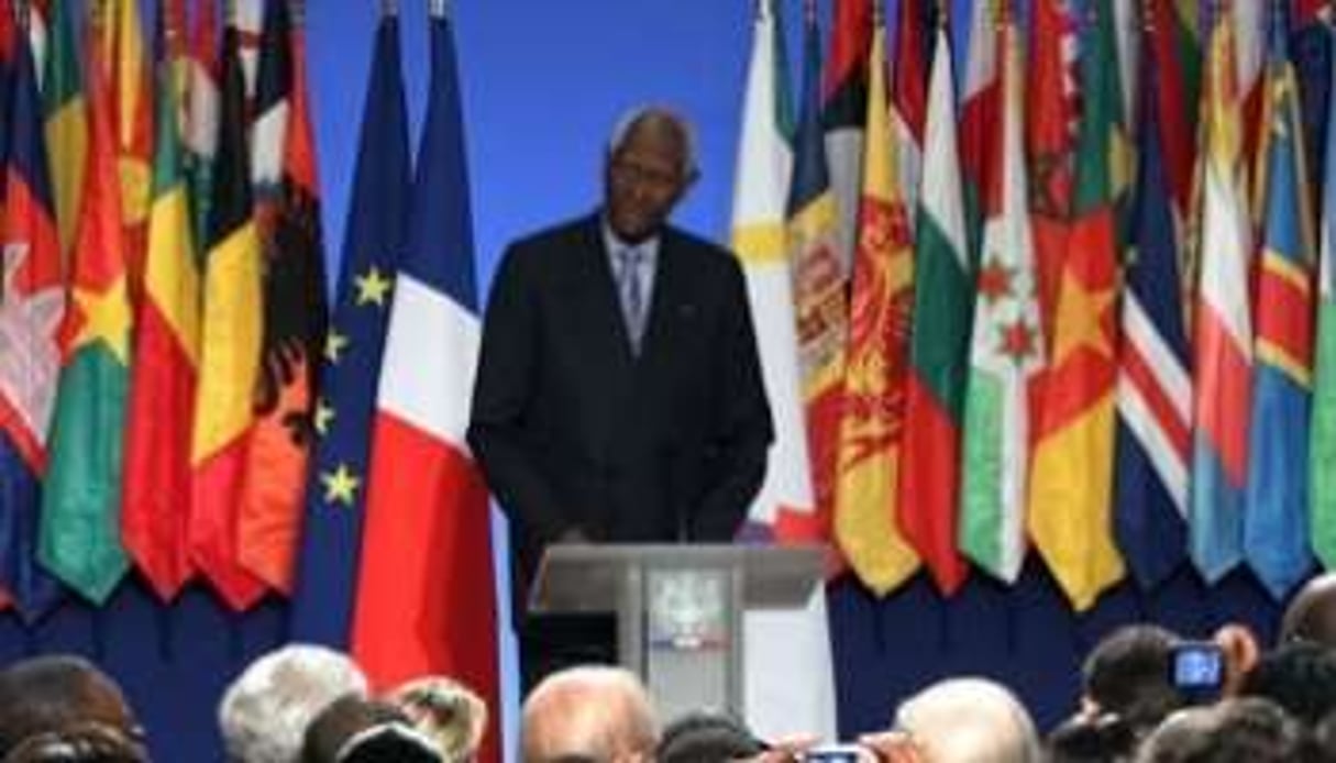 Abdou Diouf lors de son discours © Service audiovisuel Elysee.fr – L. Blevennec