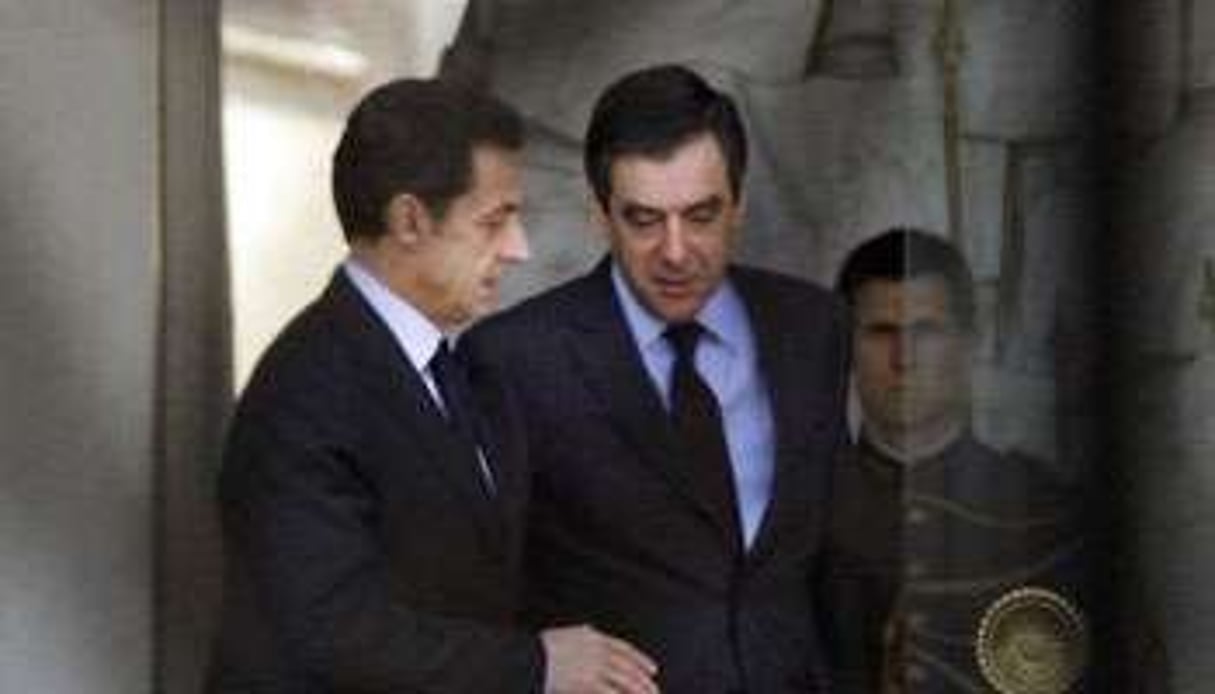 Nicolas Sarkozy et le Premier ministre François Fillon à l’Elysée lundi 22 mars © AFP