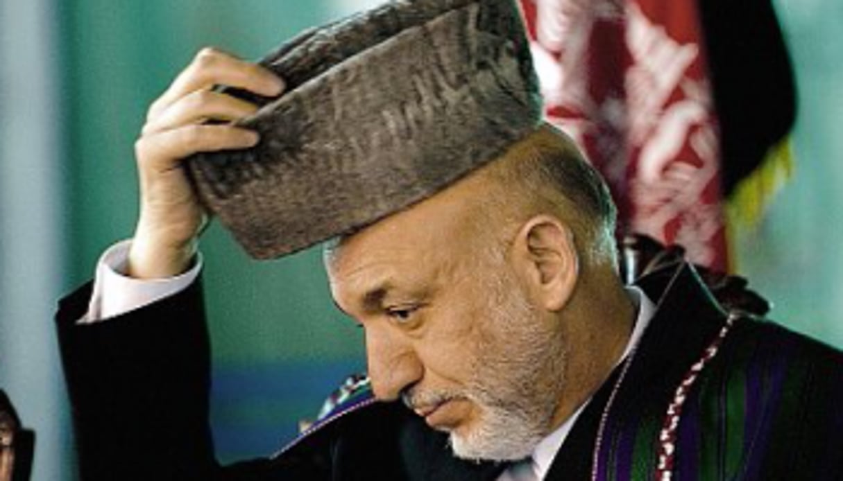 Le président afghan, à Kaboul le 16 août 2009. © Pedro Ugarte/AFP