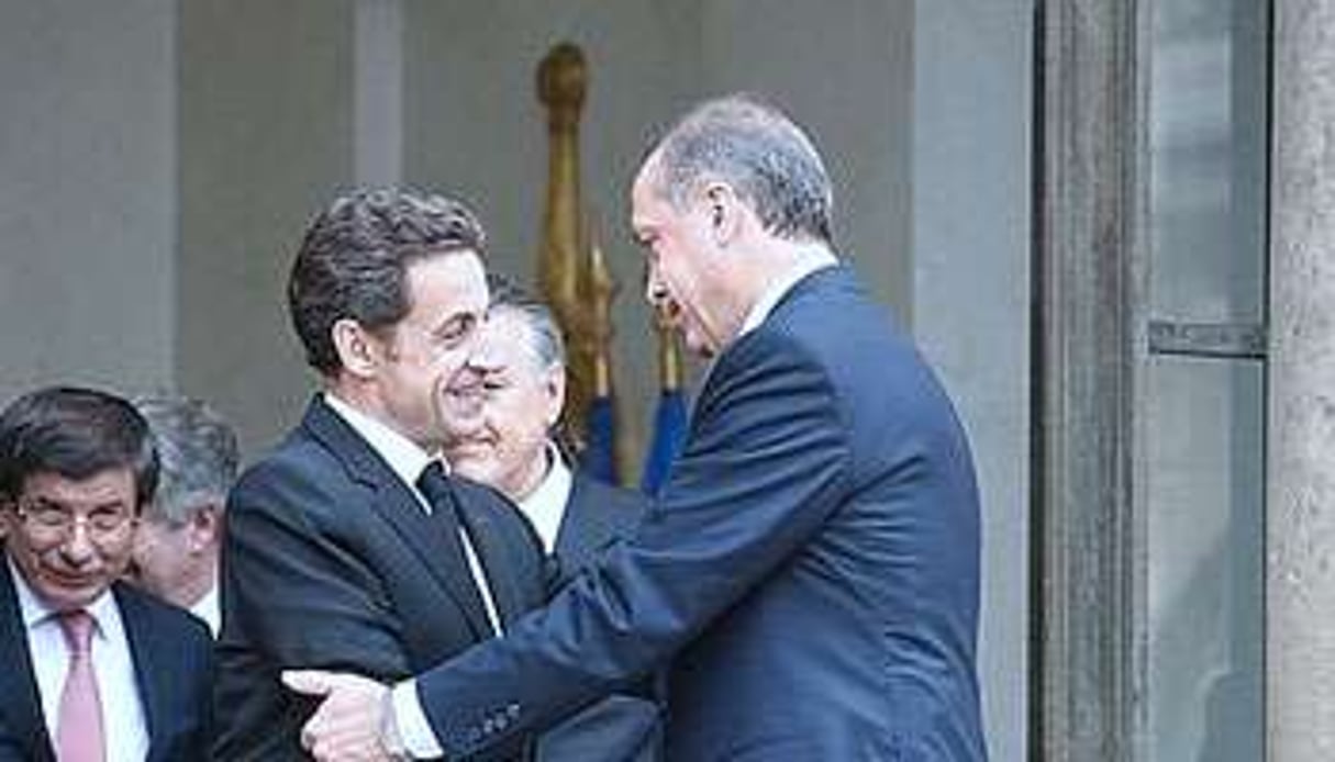 Le Premier ministre turc Recep Tayyip Erdogan a été reçu par Nicolas Sarkozy. © AFP