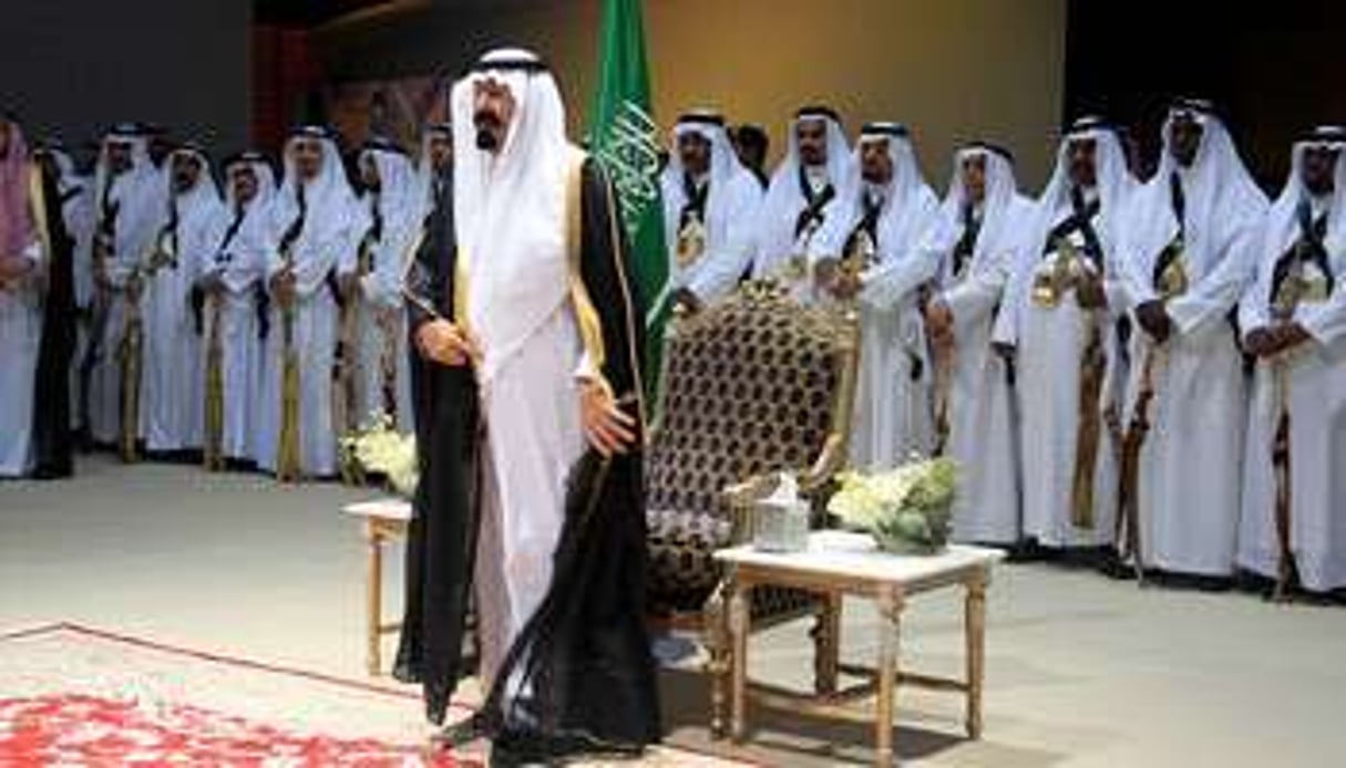 Le souverain lors de l’inauguration de l’université des sciences et des technologies, à Djeddah. © Reuters