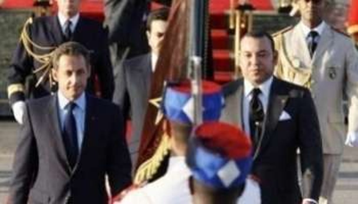 Le président français Nicolas Sarkozy et Mohammed VI, le roi du Maroc. © Reuters