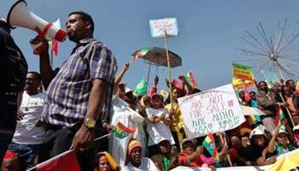 Des supporters de l’EPRDF fêtent la victoire aux élections législatives, le 25 mai à Addis-Abeba © AFP