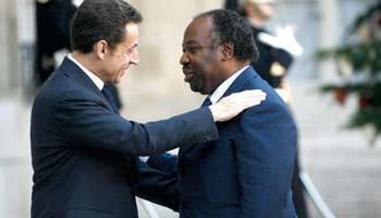 Le président français Nicolas Sarkozy et son homologue gabonais, Ali Bongo Ondimba. © Fedephoto