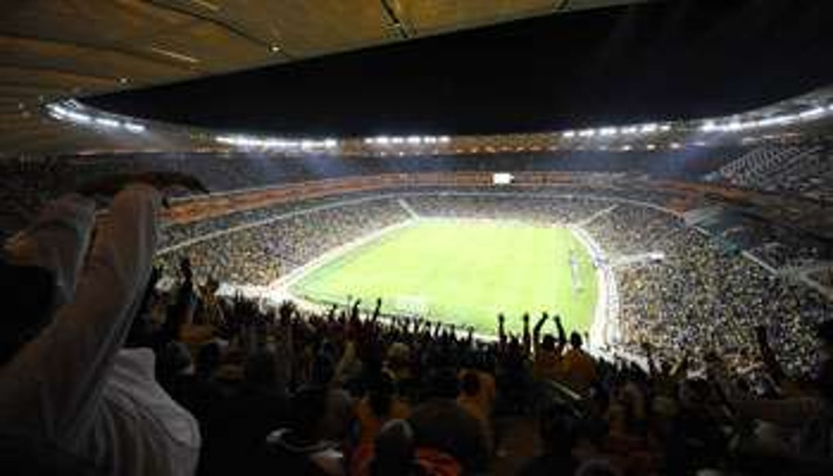 Le stade Soccer City, à Soweto, lors d’un match amical le 27 mai. © AFP
