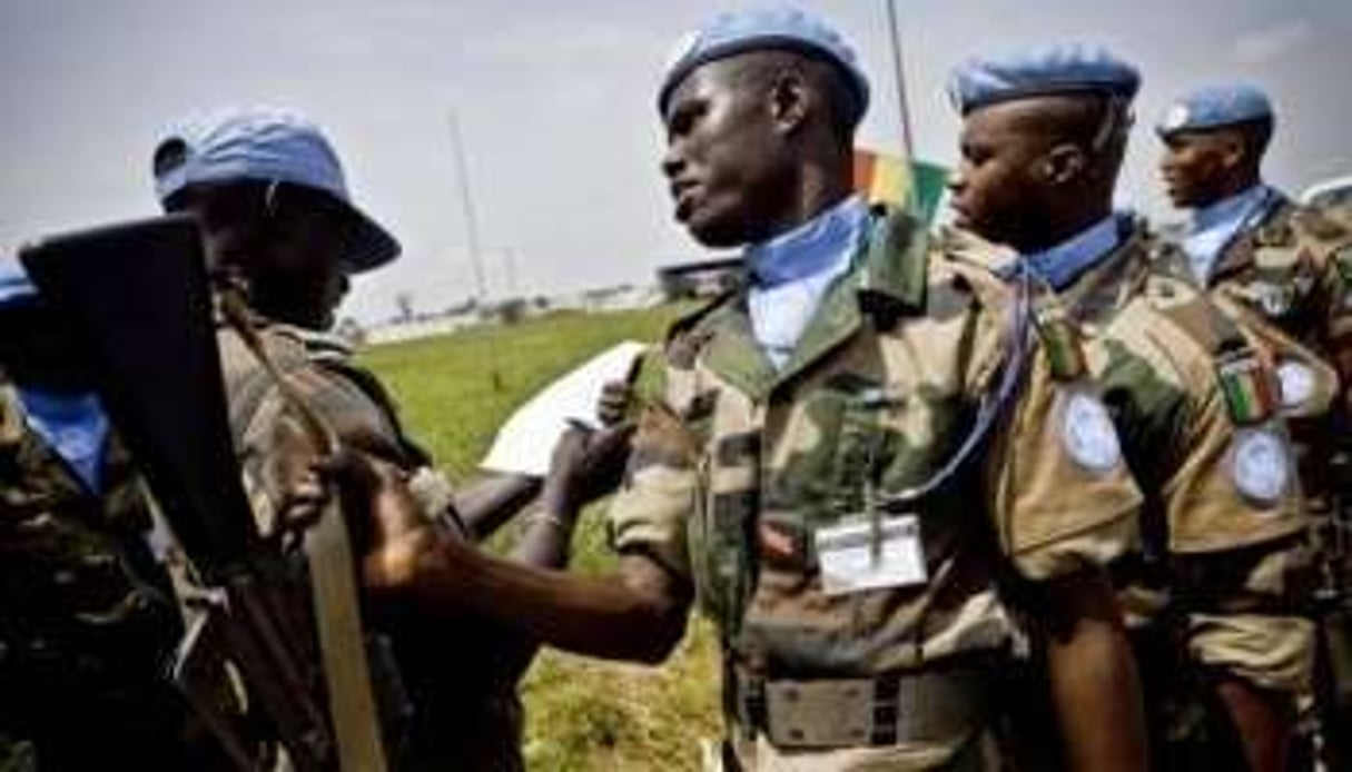 Des soldats sénégalais membres de la Monuc, le 16 juin 2010 en RD Congo. © AFP