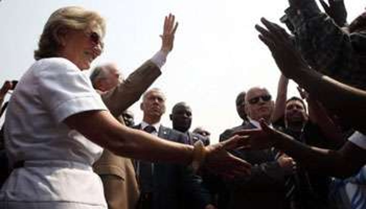 La reine Paola lors de sa visite à Kinshasa, le 1er juillet 2010. © AFP