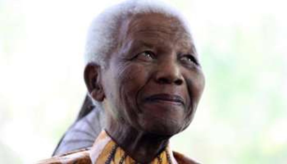 Nelson Mandela fête son 91e anniversaire le 18 juillet 2009 à Johannesburg. © AFP