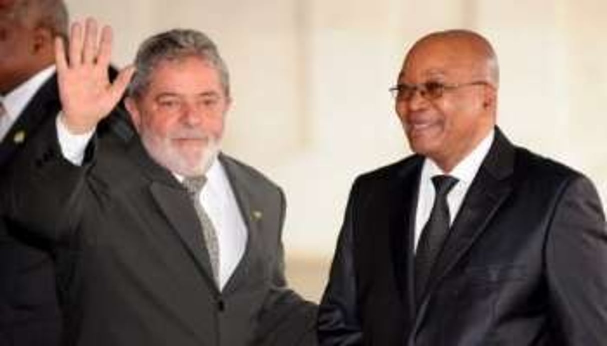 Le président Lula da Silva et son homologue sud-africain Jacob Zuma, lors d’un précédent voyage. © Archive/AFP