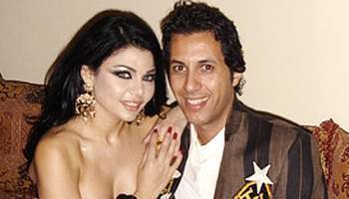 Avec la chanteuse libanaise Haifa Wehbe. © D.R.