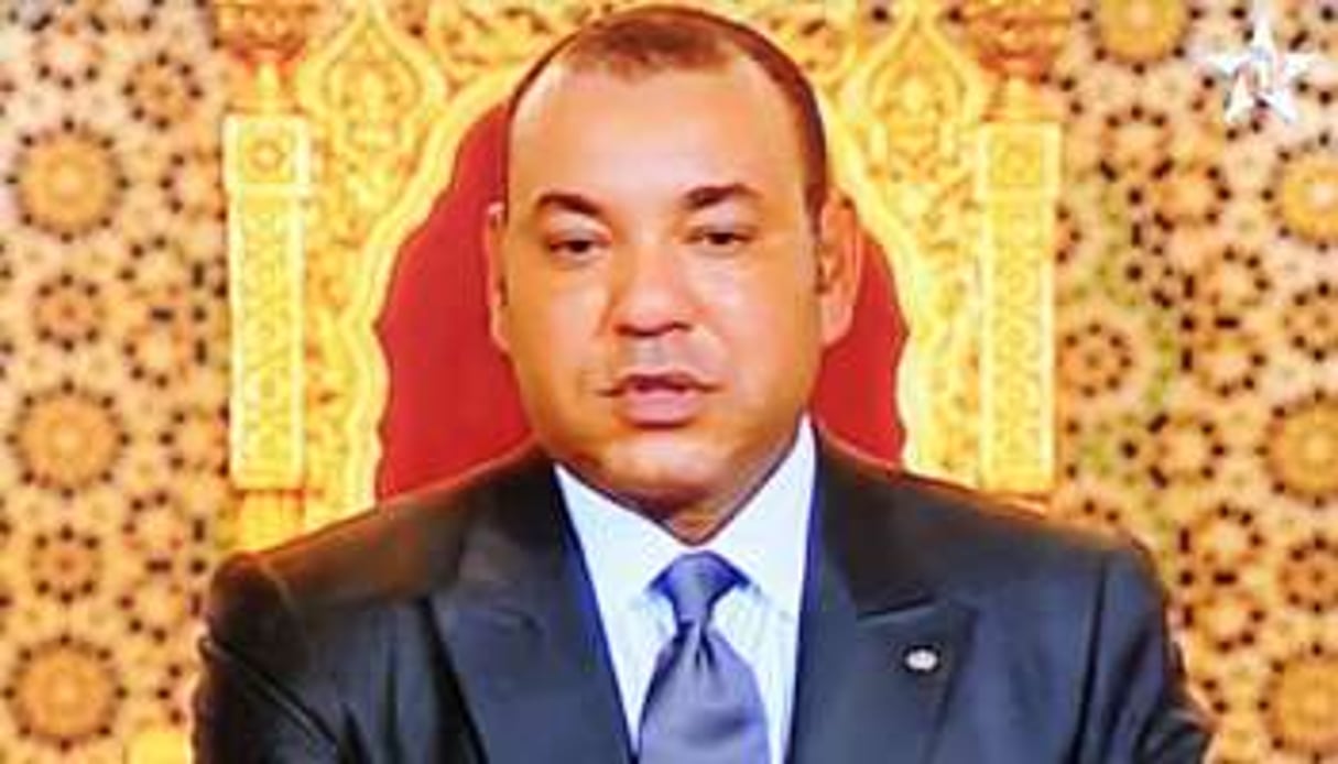 Capture d’écran de l’intervention télévisée de Mohammed VI, le 30 juillet. © AFP