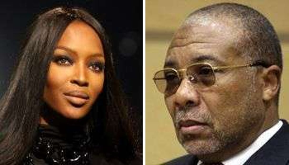 Naomi Campbell a reconnu avoir reçu des « pierres » de Charles Taylor. © Montage J.A.com