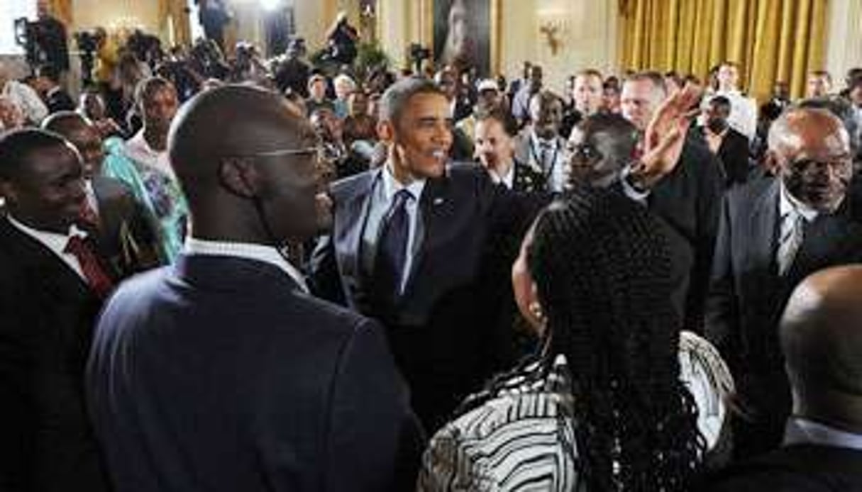 Dans l’East Room de la Maison Blanche, le 3 août. © Jewel Samad/AFP