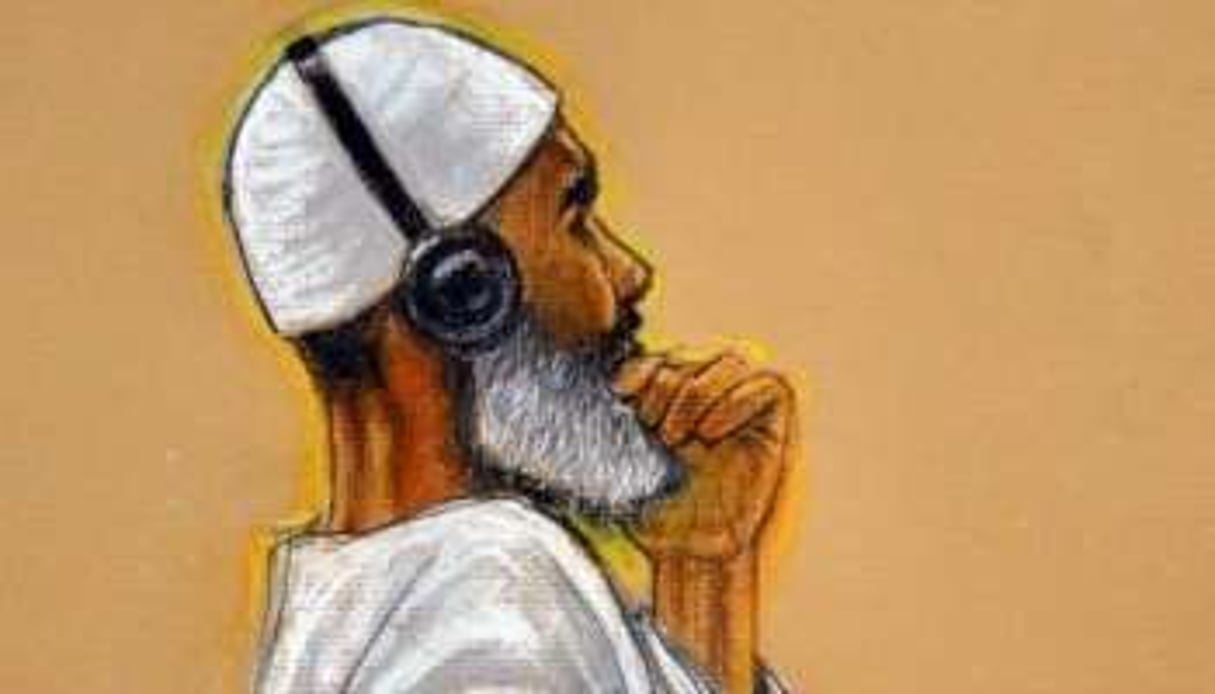 Ibrahim Al-Qosi lors de son procès à Guantanamo. © Janet Hamlin/AFP