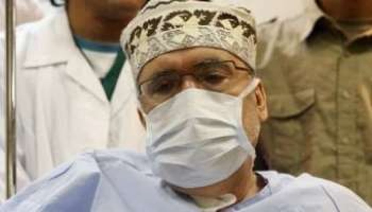 Abdel Basset el-Megrahi, le 20 août 2009 à l’hôpital de Tripoli. © AFP