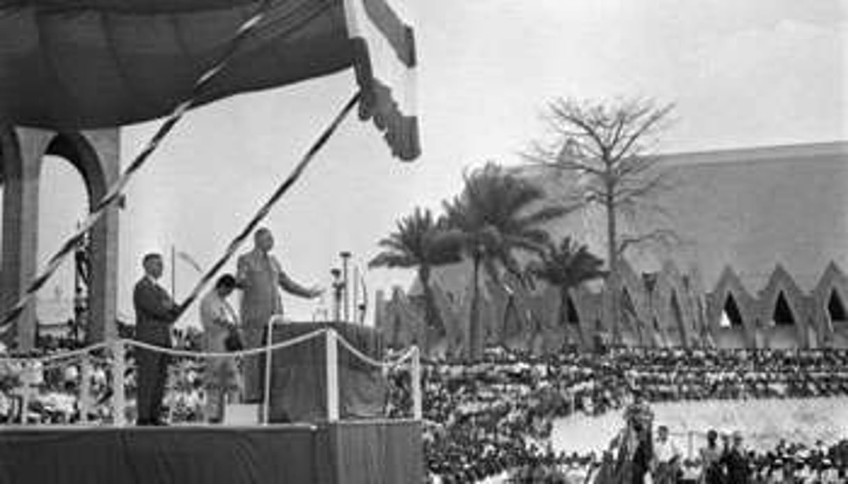 Le général de Gaulle à Brazzaville, le 24 août 1958. © AFP