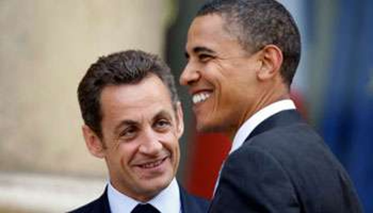 Nicolas Sarkozy et Barack Obama à l’Elysée le 25 juillet 2008. © Reuters