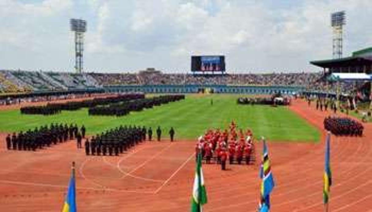 Parade militaire lors de la cérémonie d’investiture du président rwandais Paul Kagamé. © AFP