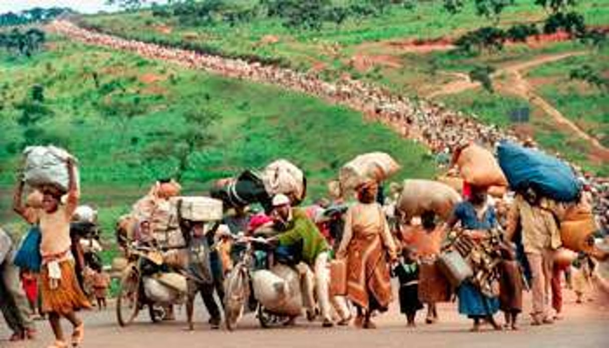 En juillet 1994, deux millions de Hutus ont fui vers le Zaïre. © Rial/SIPA