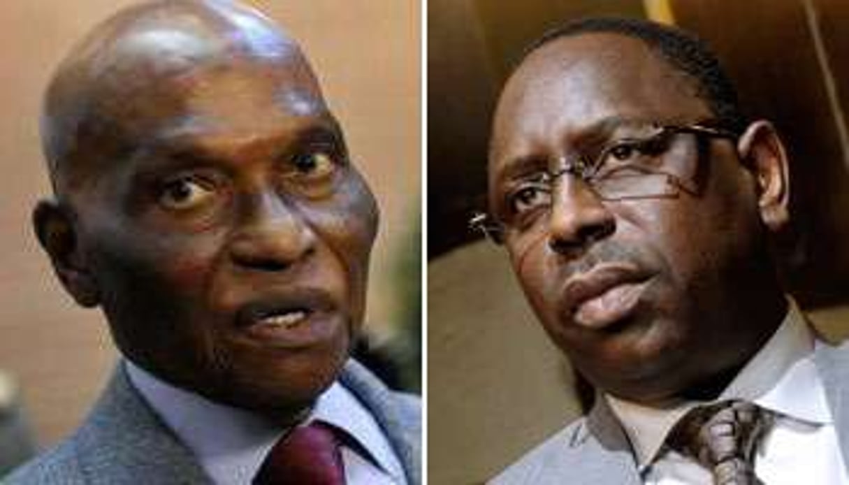 Le président Abdoulaye Wade et Macky Sall seraient les deux qualifiés au second tour. © AFP/Vincent Fournier pour J.A.