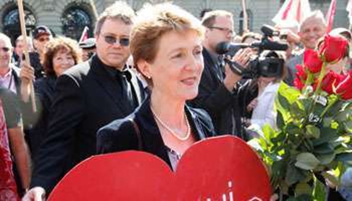 Simonetta Sommaruga, à Berne, le 22 septembre. © Ruben Sprich/Reuters