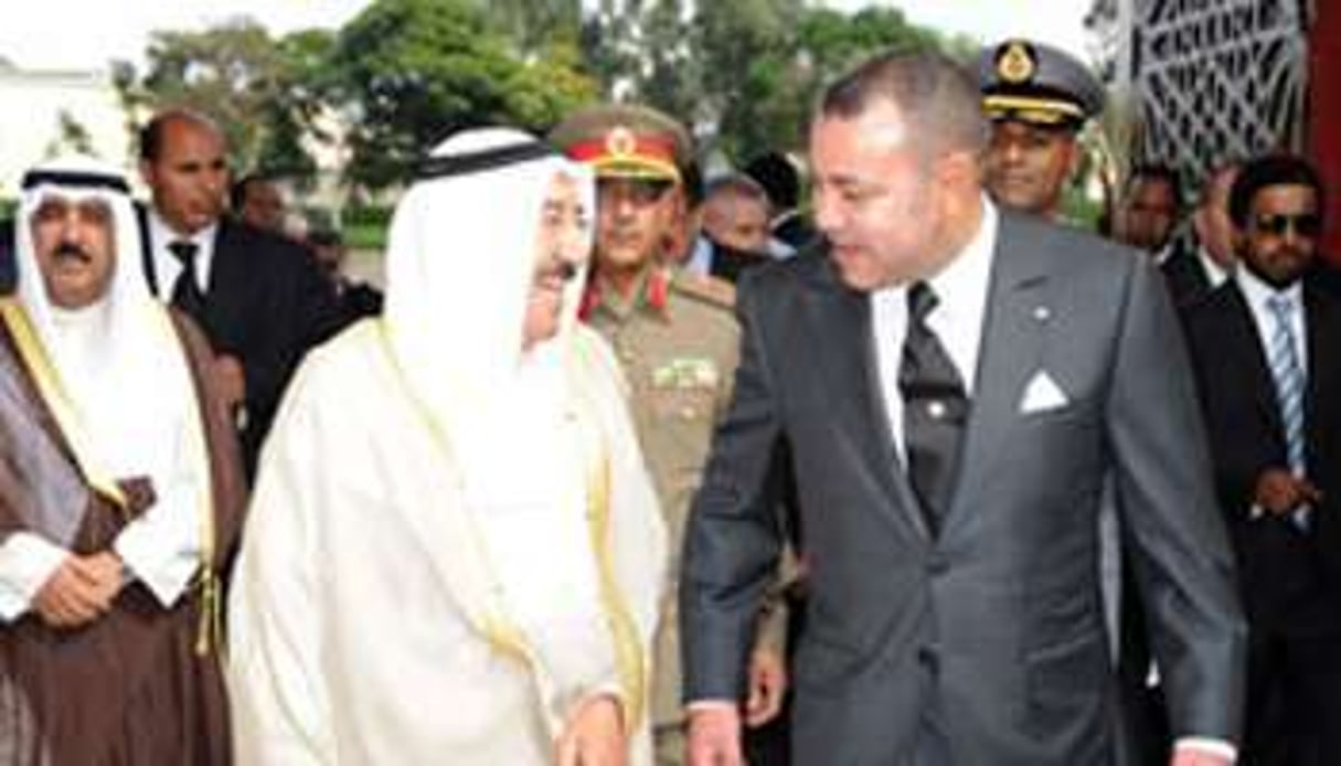 Mohammed VI accueille l’émir du Koweït. © MAP