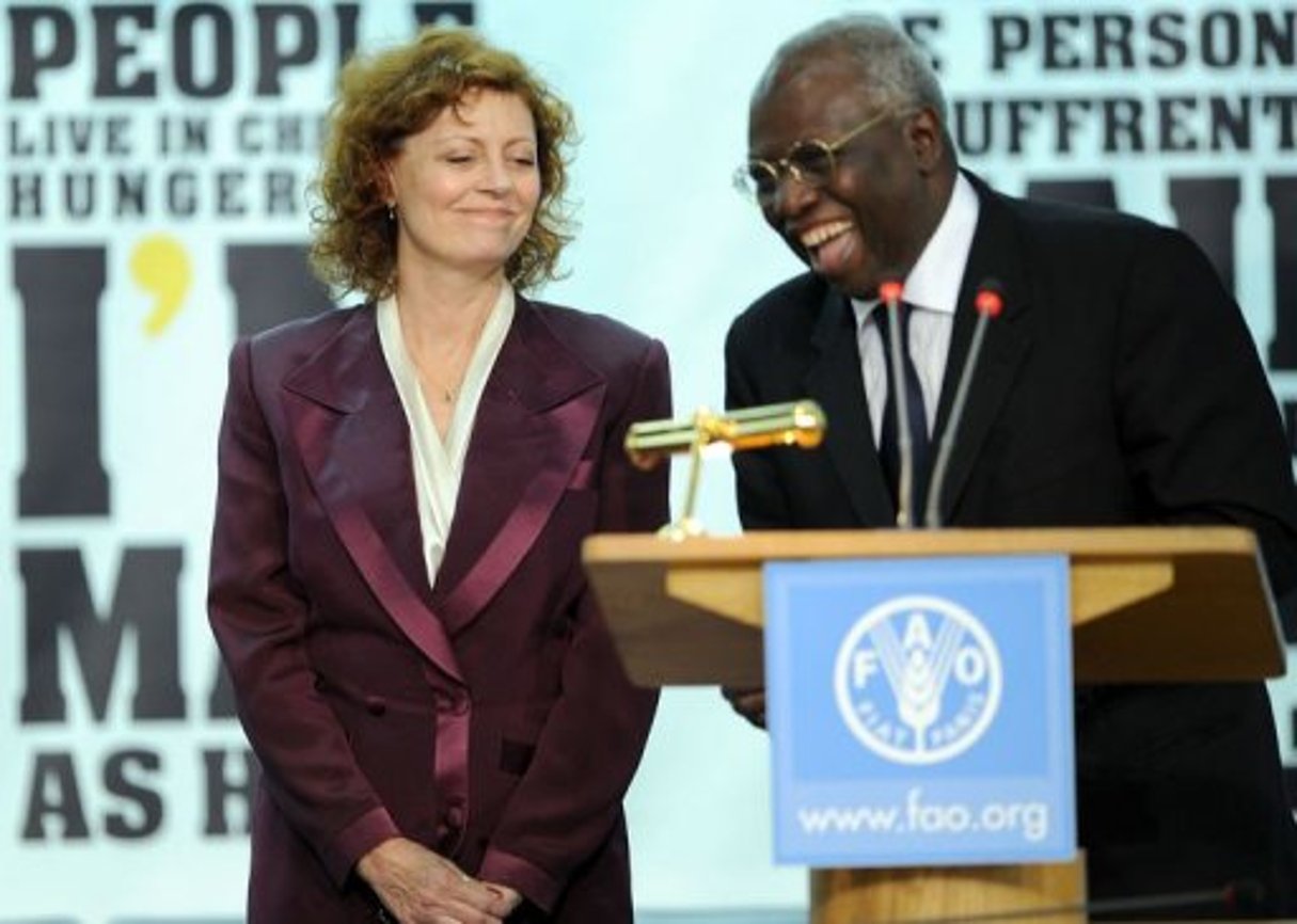 A la FAO, Susan Sarandon appelle à éradiquer la faim d’ici 2015 © AFP