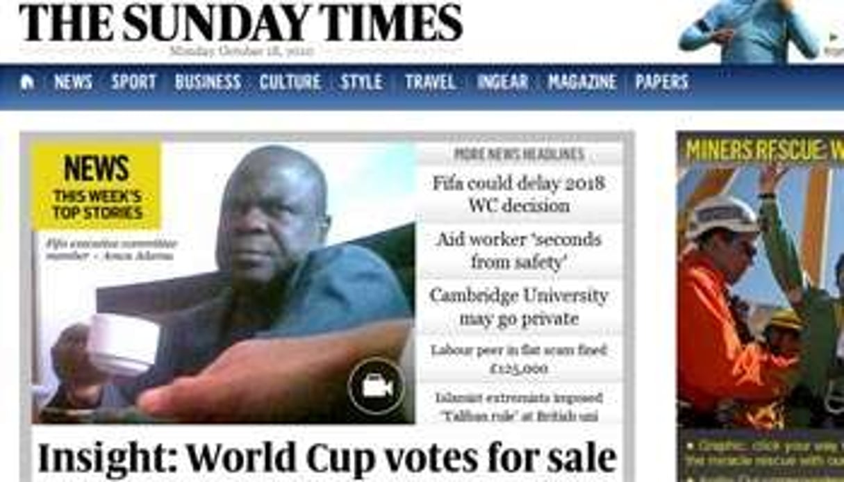 Amos Adamu, filmé en caméra cachée par les reporters du Sunday Times. © thesundaytimes.co.uk