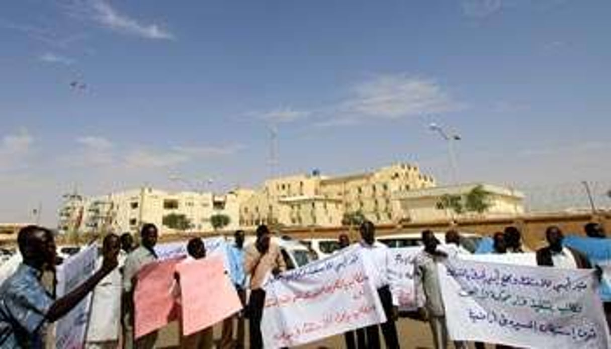 Khartoum, le 23 septembre. Rassemblement demandant l’organisation du scrutin dans la région d’Abyei © Mohamed Nureldin Abdallah/Reuters