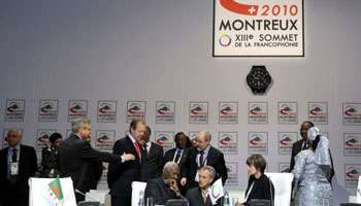 Réunion préparatoire au XIIIe sommet de la Francophonie à Montreux (Suisse) le 20 octobre. © AFP