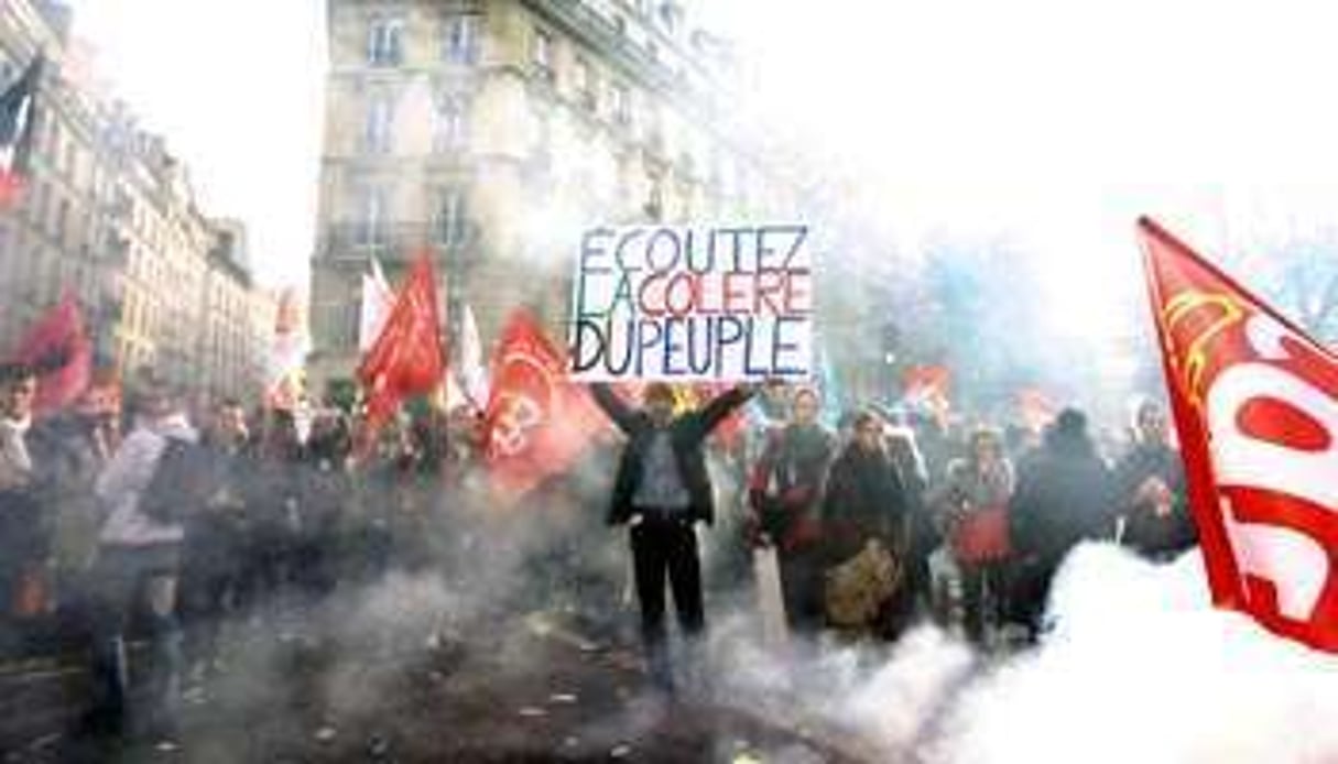 Manifestation contre la réforme des retraites, à Paris, le 20 octobre. © Charles Platiau/Reuters