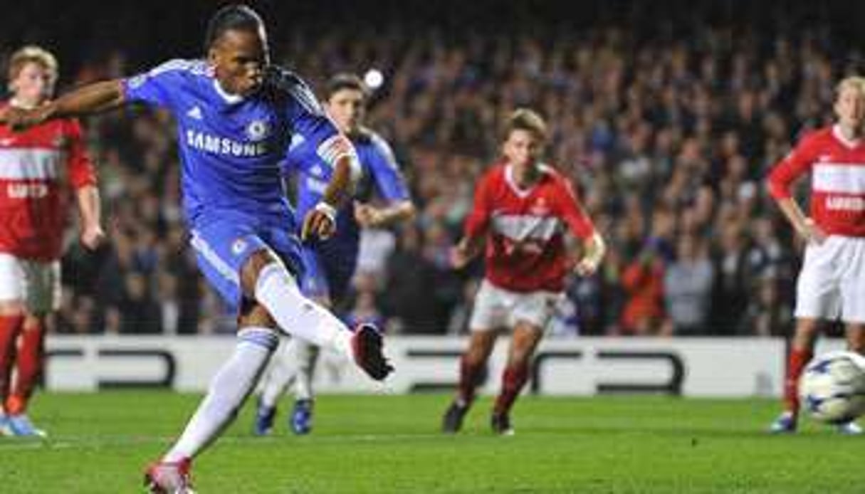 Didier Drogba a été traité et jouera le prochain match des Blues contre Fulham. © T. Melville/Reuters