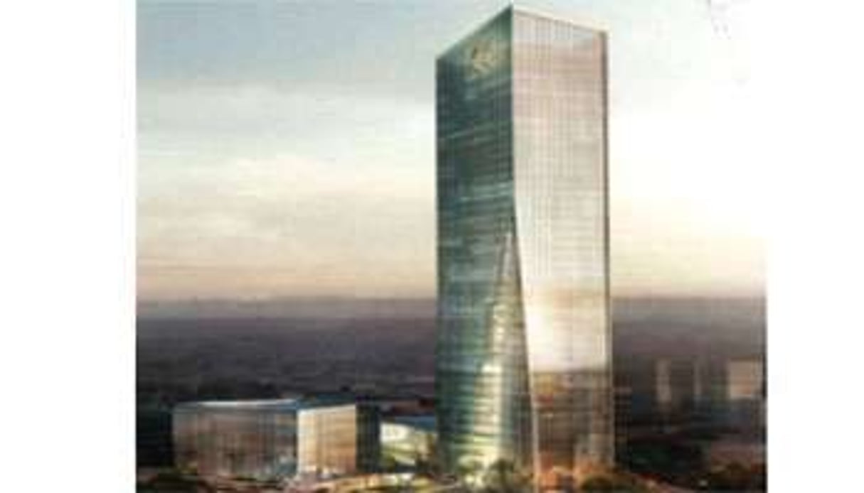 La maquette de l’hôtel que va construire le groupe Guangdong Chuanhui à Addis-Abeba. © DR