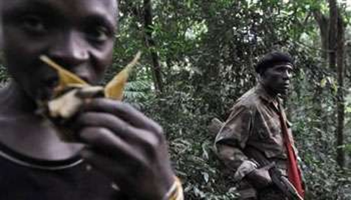 Des rebelles FDLR, près de Goma. © AFP