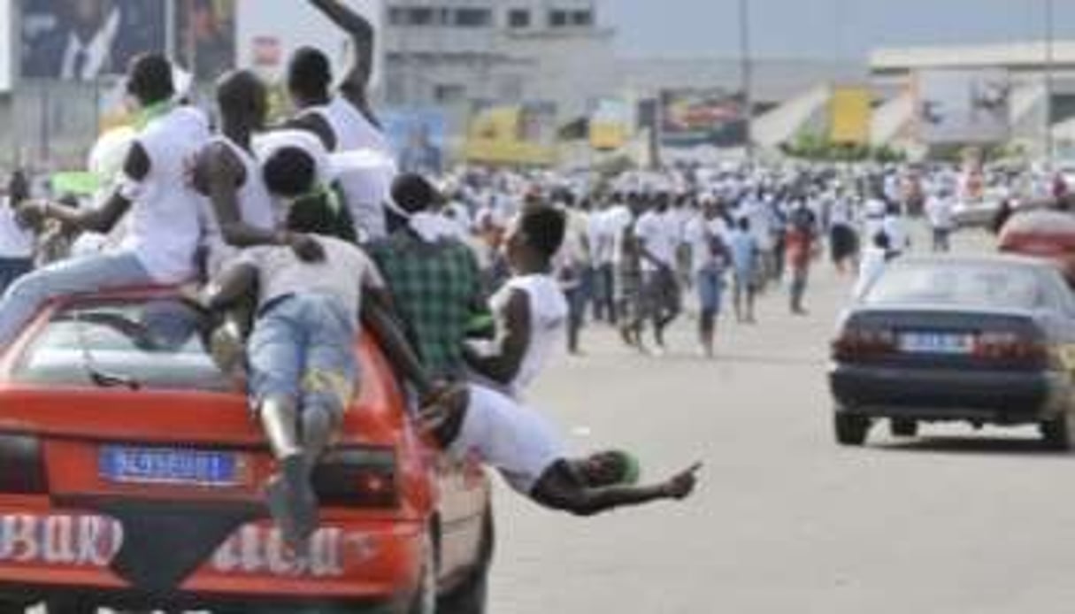 Rassemblement dans les rues d’Abidjan pour Alassana Dramane Ouattara, le 31 octobre 2010. © AFP