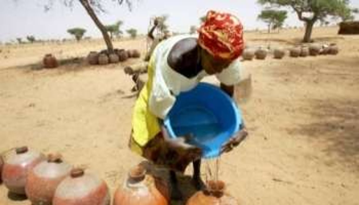 Collecte d’eau le 17 mars 2006 dans un village du sud-est du Niger. © AFP