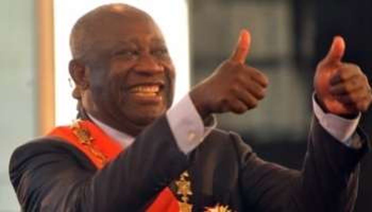 Laurent Gbagbo est investi président au risque d’une nouvelle crise en Côte d’Ivoire. © AFP