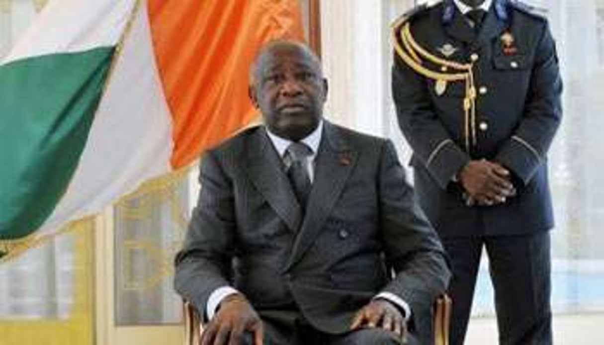 Le président ivoirien Laurent Gbagbo, le 13 janvier 2010 à Yamoussoukro. © AFP
