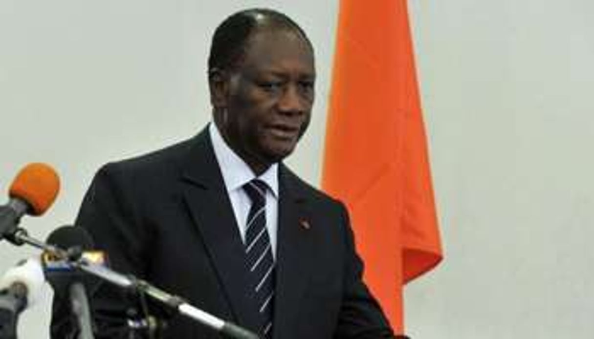 Alassane Ouattara à Abidjan le 8 décembre 2010. © AFP