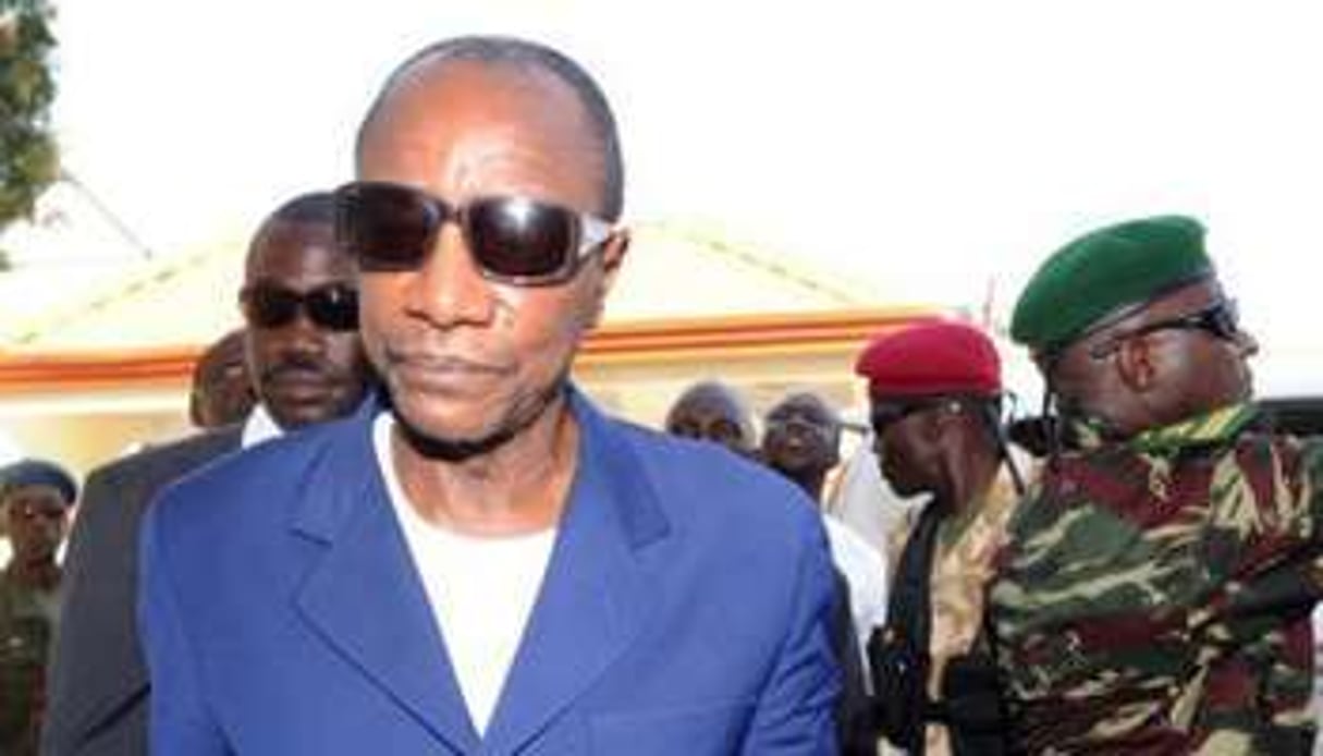 Le nouveau président de la République de Guinée, Alpha Condé, le 3 décembre. © AFP