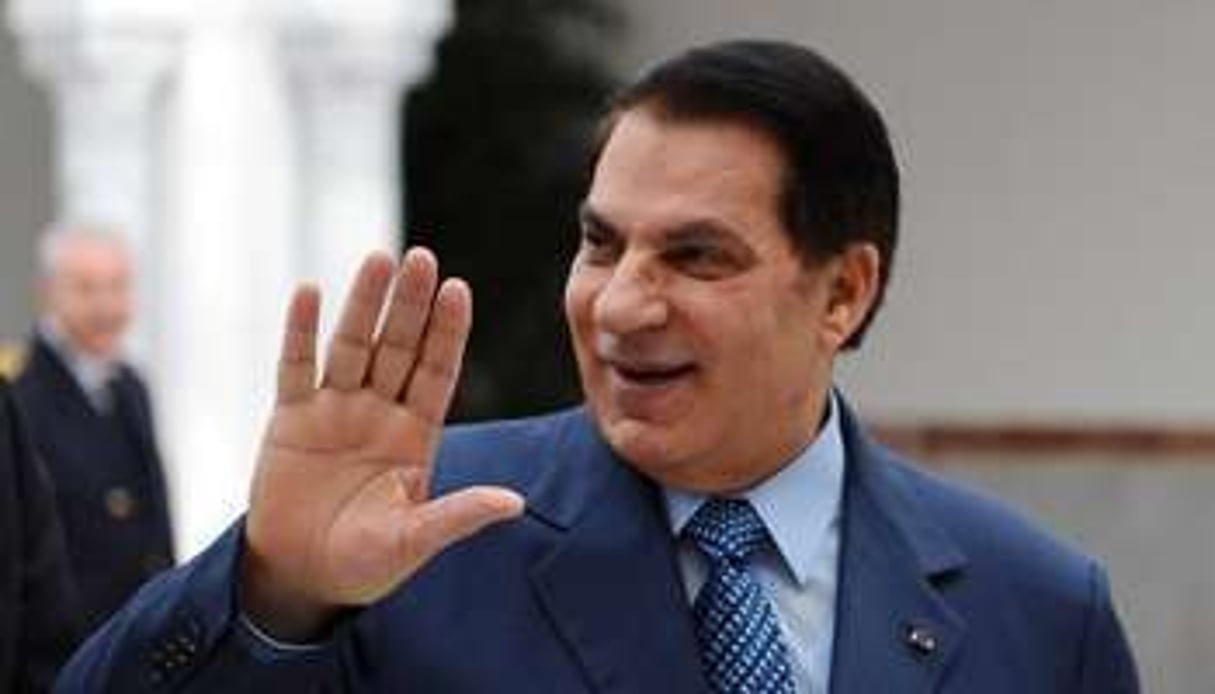 Le président tunisien Zine El Abidine Ben Ali, le 22 décembre 2010 à Tunis. © AFP