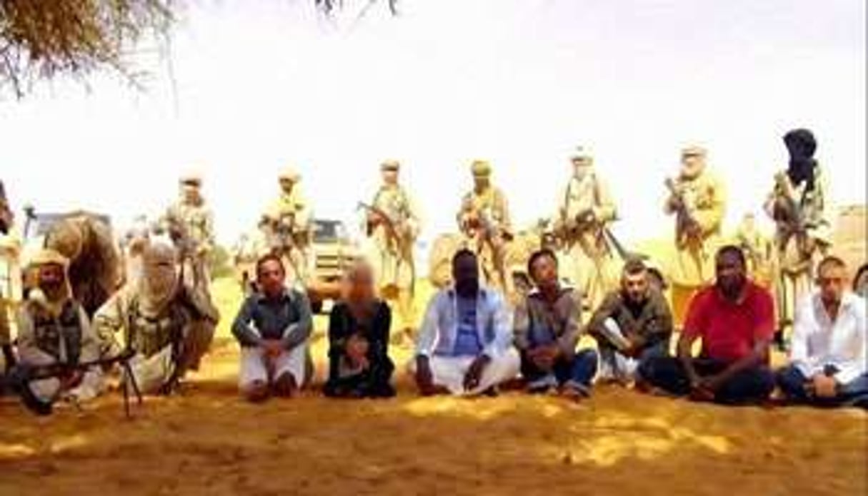 Les otages enlevés par Aqmi dans le nord du Niger en septembre. © AFP