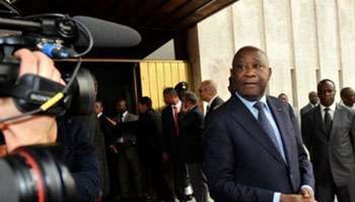Le président proclamé ivoirien Laurent Gbagbo le 3 janvier 2011 à Abidjan. © AFP