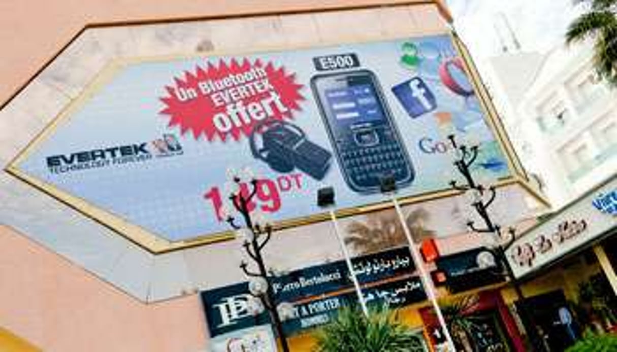 Les portables Evertek représentent 10 % à 12 % du marché tunisien. © Nicolas Fauqué