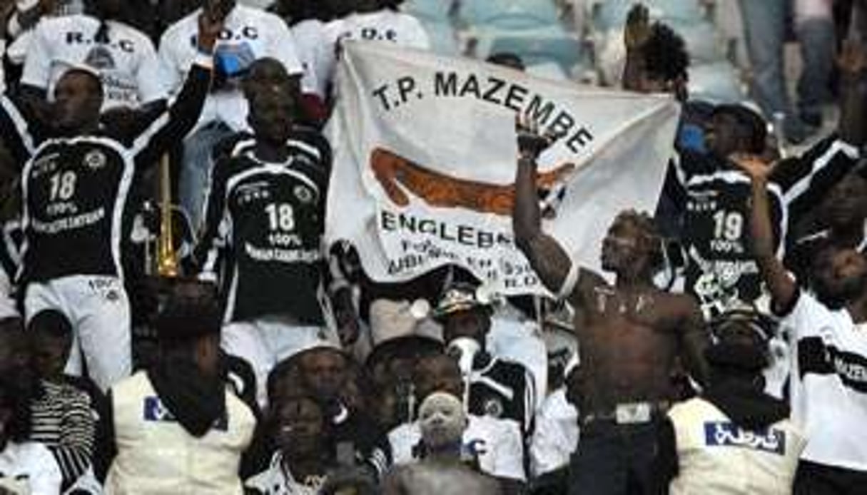 Supporteurs congolais lors de la finale de la Ligue des champions de la CAF à Radès (Tunisie). © AFP