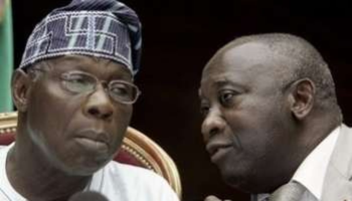 Olusegun Obasanjo a été profondément énervé par l’intransigeance de Laurent Gbagbo. © D.R.