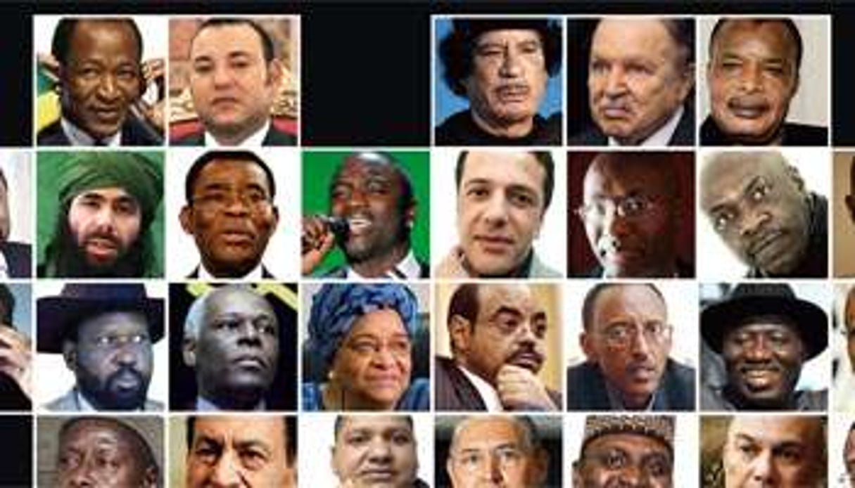Les 50 personnalités les plus influentes selon Jeune Afrique. © DR