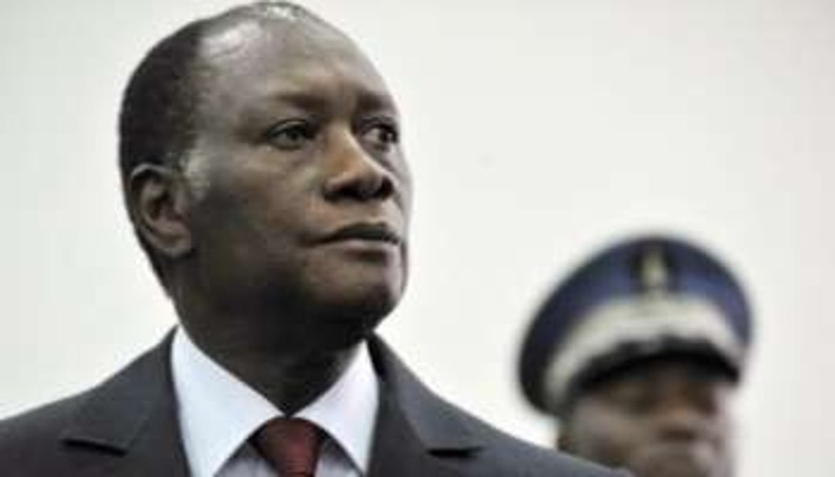 Alassane Ouattara est persuadé que Laurent Gbagbo sera « exfiltré » de Côte d’Ivoire par la Cedeao. © AFP